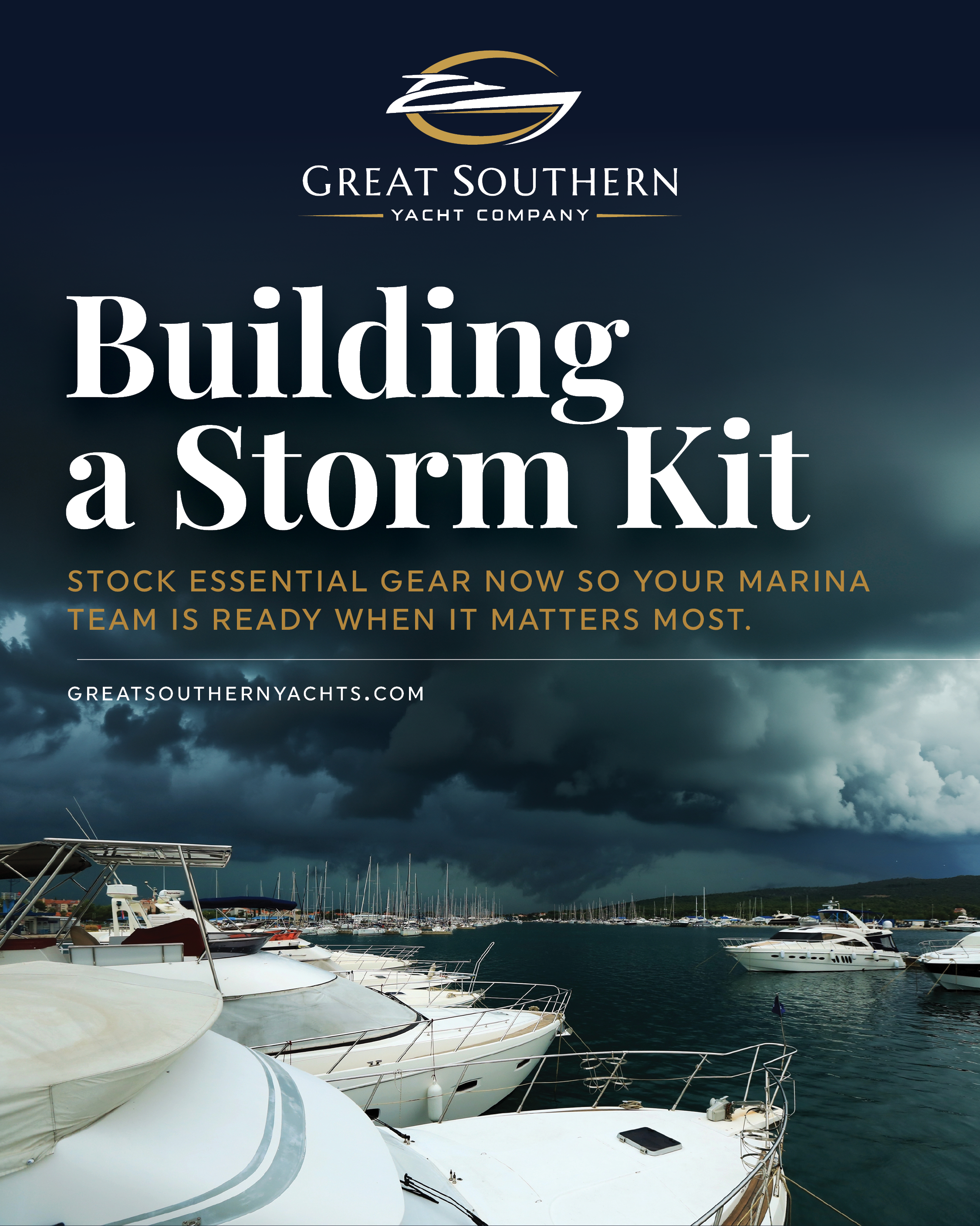 Prepare a storm kit for your trawler or sportfish this week, including chafe gear, extra lines, fender boards, and a laminated vessel plan the marina team can follow