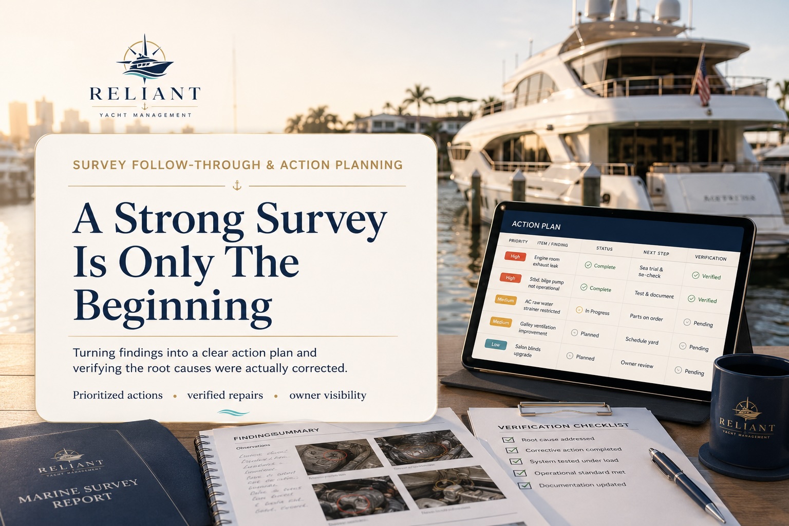 What we look for during survey-item coordination in Fort Myers and Punta Gorda, and how we verify vendors actually resolved the root cause