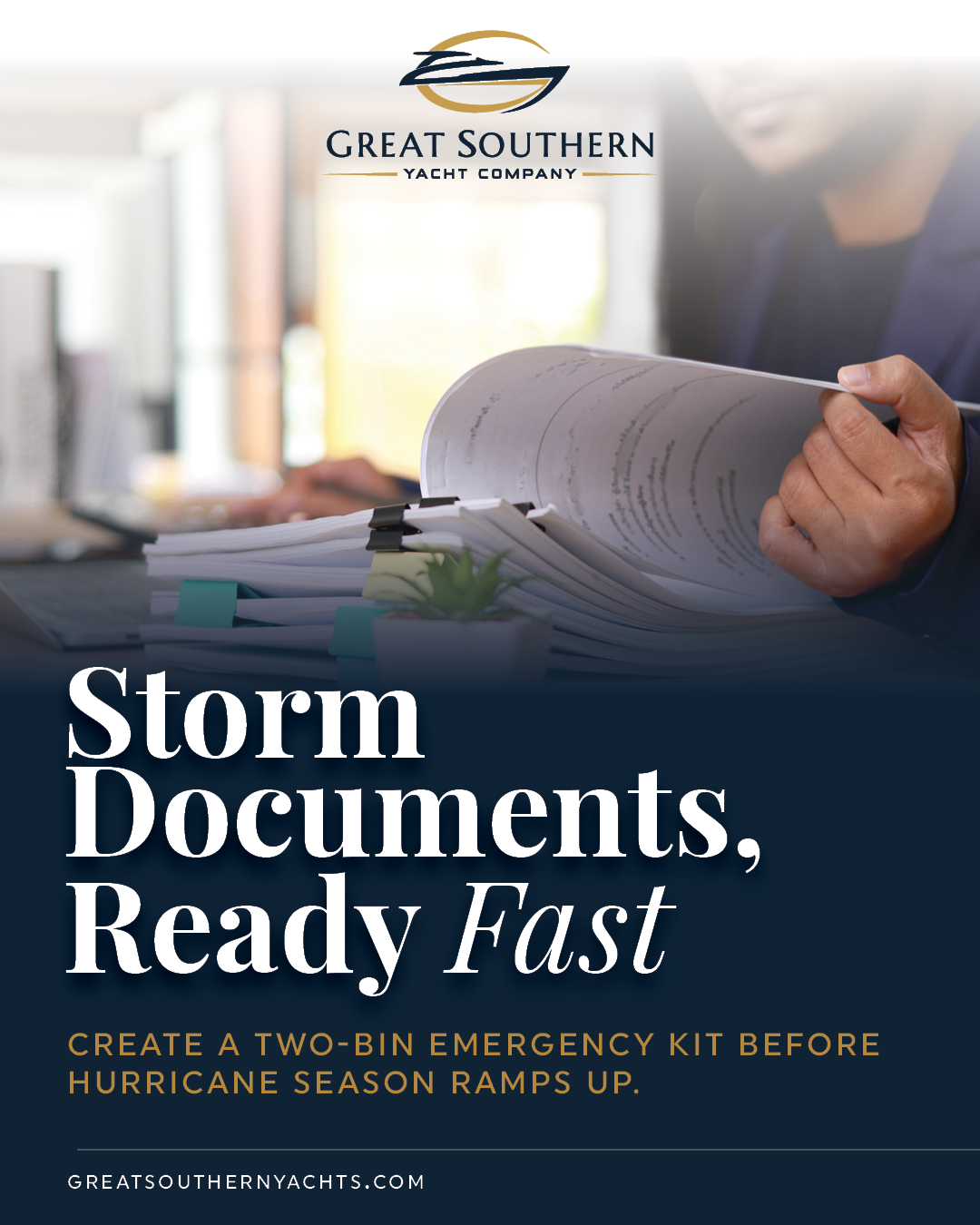 Build a two-bin document kit for storms: one onboard and one offsite with registration, insurance, photos, captain’s notes, and marina agreements ready to go
