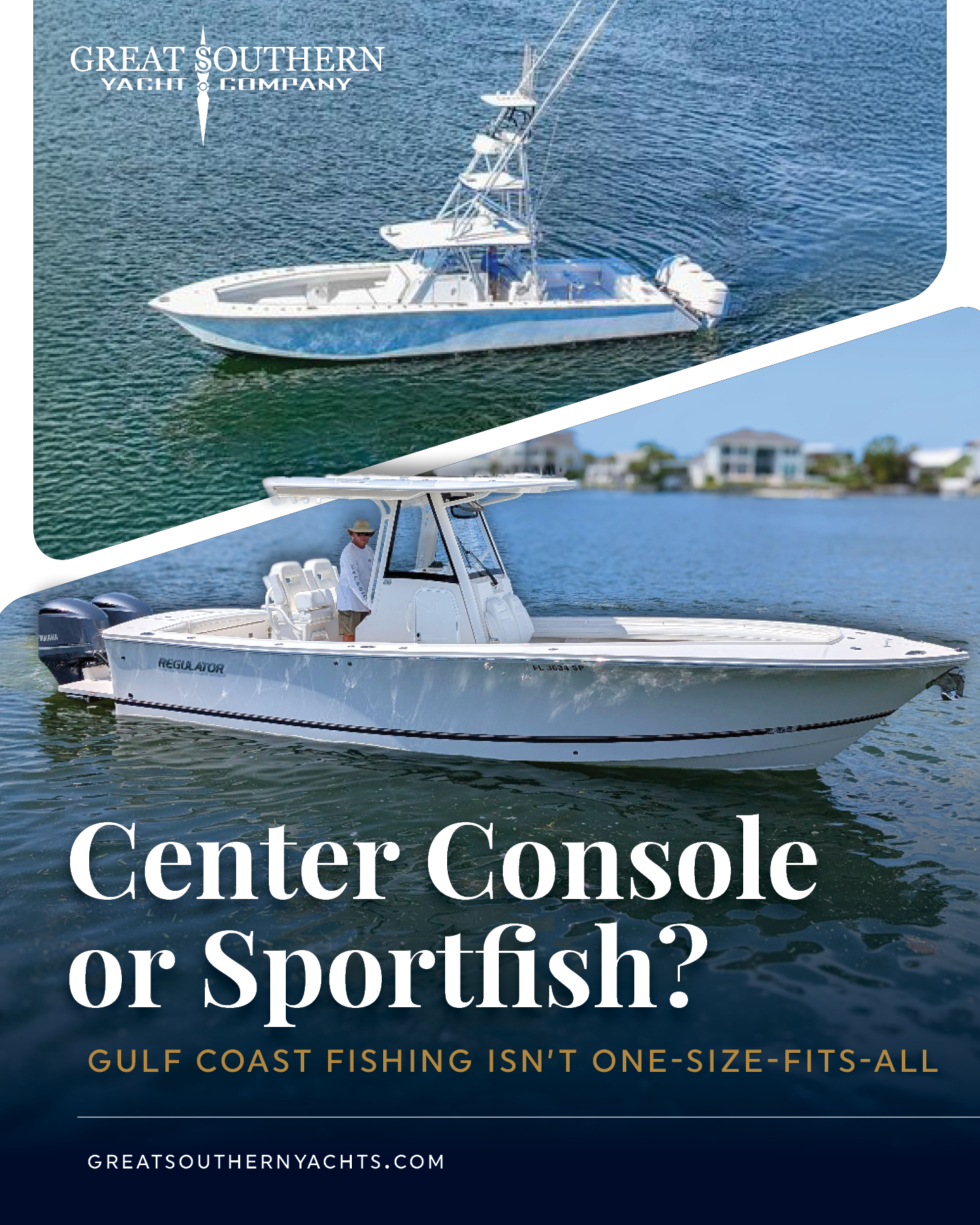 Center console or sportfishing yacht for Gulf Coast use: how a captain-broker evaluates range, livewell systems, and fishability versus maintenance reality to guide the right call. Learn more at our site