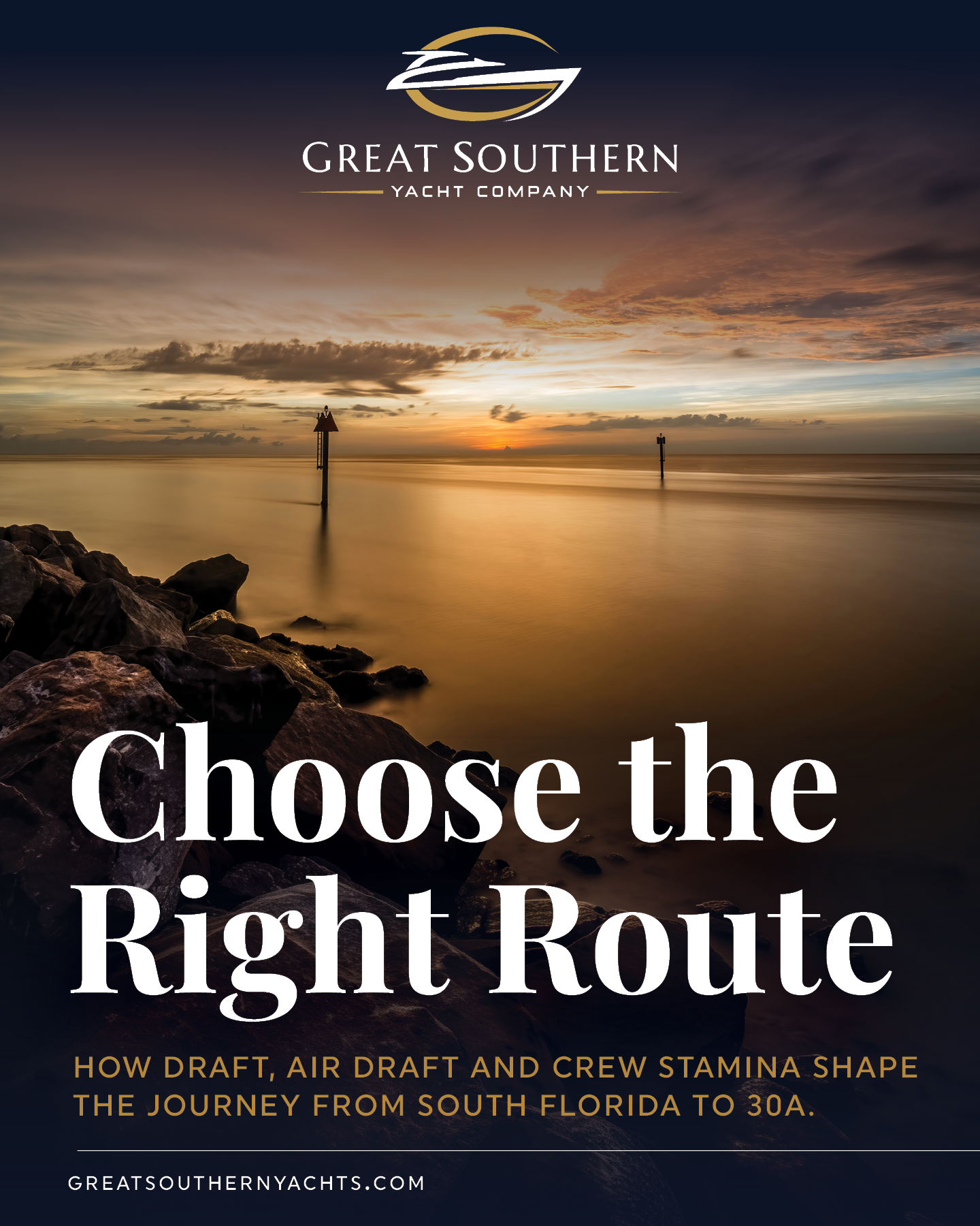 South Florida to 30A route choice: compare an inside Gulf ICW plan versus selective offshore hops, and show how draft, air draft, and crew stamina change which path a Destin yacht broker would recommend