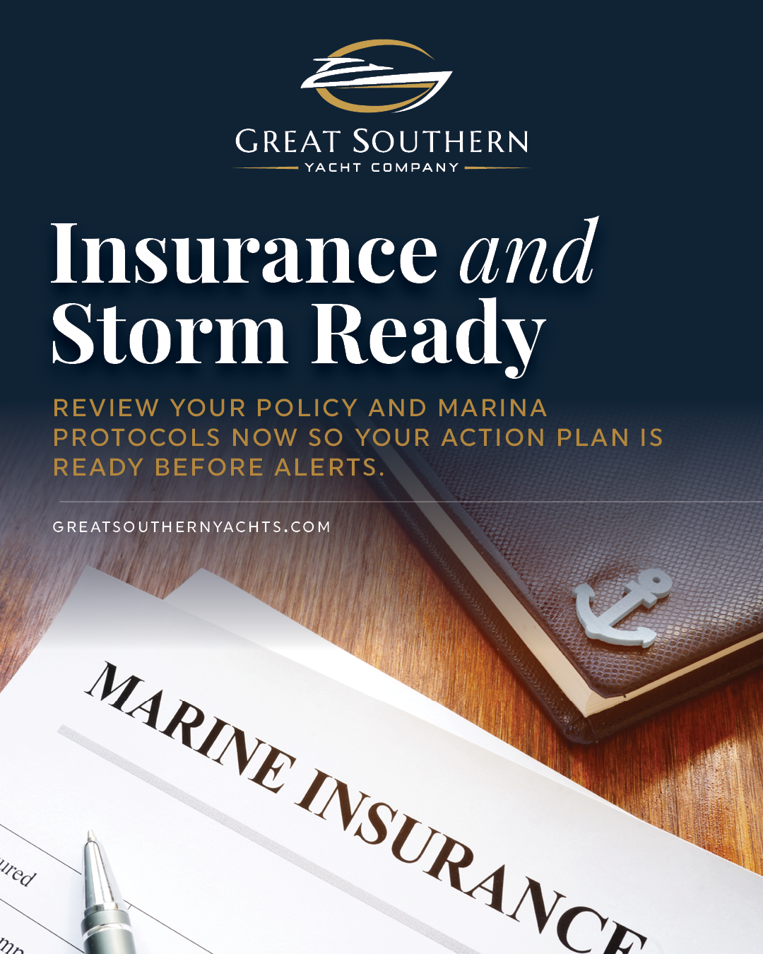 Review your insurance policy’s named-storm language today and create a step-by-step action list that satisfies those requirements and your marina’s protocols