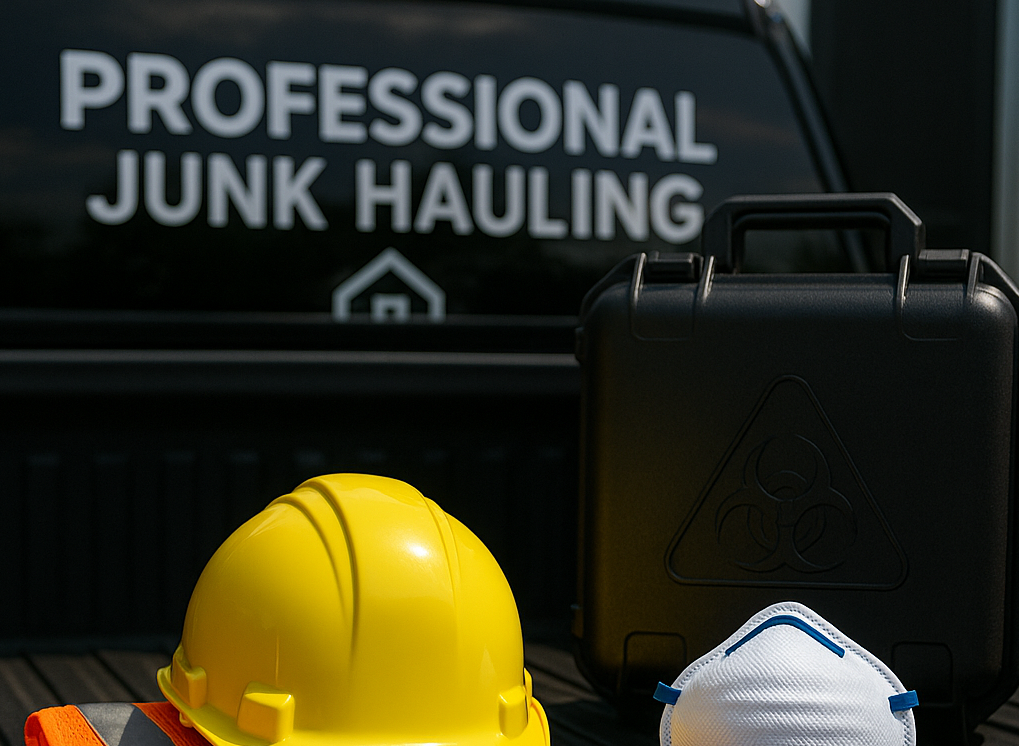 Importance of hiring insured professionals for home clean-outs and the risks of using unlicensed services.