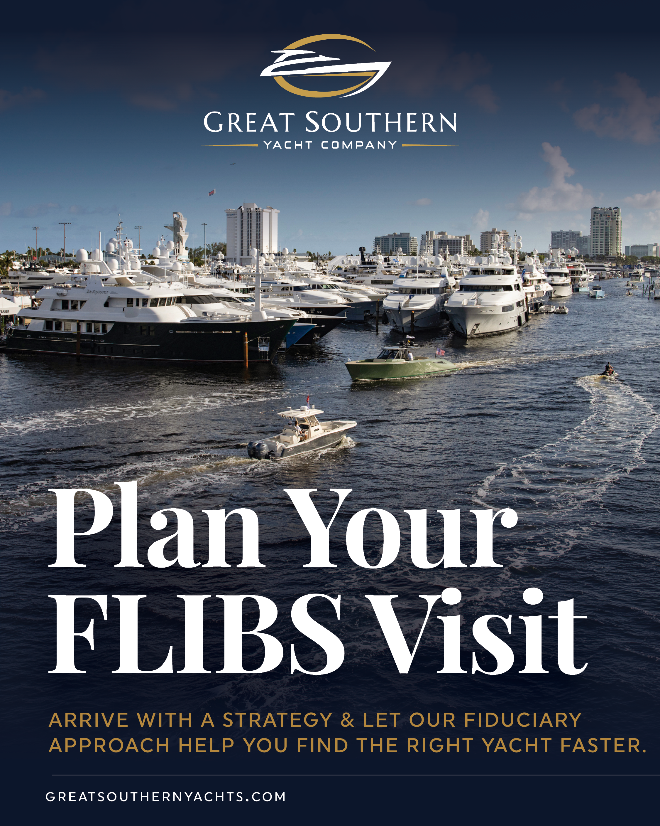 Meet GSY at FLIBS with a purpose: bring your operating profile, must-have list, and budget ceiling, and let a fiduciary-led walk plan turn curiosity into a clear next step